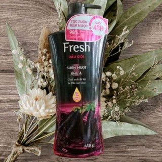 dầu gội fresh bồ kết 650g kết hợp hạt chia cho mái tóc suôn mượt óng ả