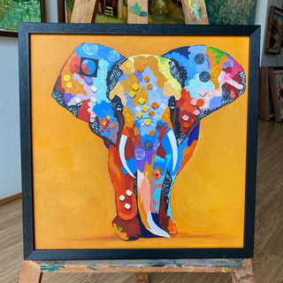[TRANH ĐẸP CHO TRẺ NHỎ]_TRANH SƠN DẦU CON VẬT (45x45)