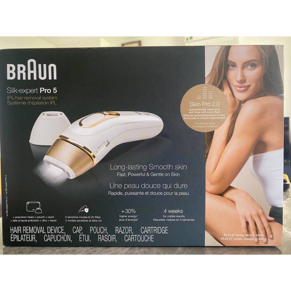 Braun silk expert pro 5 - Máy triệt lông toàn thân, vùng Bikini, vùng kín - Mới Chính hãng Nguyên se