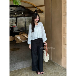 [RÁCH STORE] Áo Kiểu - Cổ Bèo - Cột Nơ - Tay Dài Bo