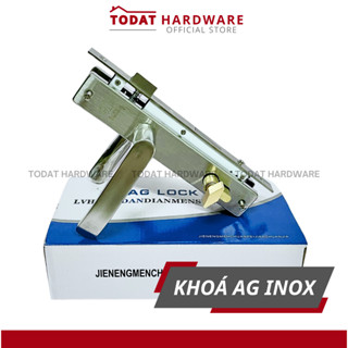 Bộ Khoá Tay Gạt AG INOX cho cửa đố 3x6, đố hệ 700