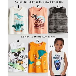 Áo phông ba lỗ bé trai lớn HM UK size 1.5-2y đến 8-10y