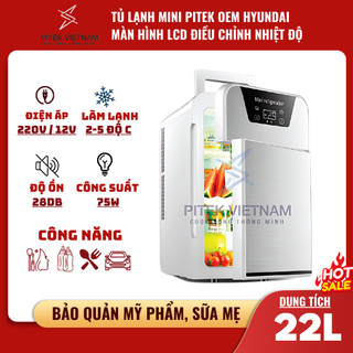 [BẢO HÀNH CHÍNH HÃNG] Tủ lạnh mini PITEK cao cấp trữ sữa, bảo quản mỹ phẩm, cảm ứng 22L PLUS