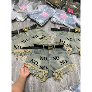 Quần Short Nử Lộ Túi Thêu No.No