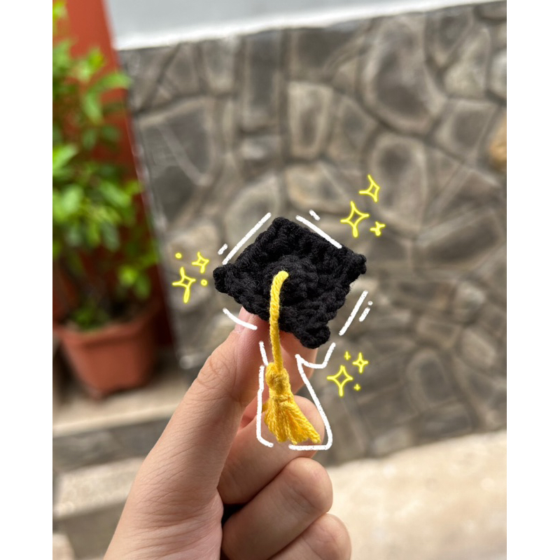 Nón tốt nghiệp len mini (phụ kiện đính kèm) - KHÔNG MUA LẺ