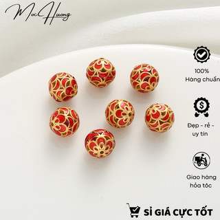 Charm bi tròn màu vàng 10mm - kl235