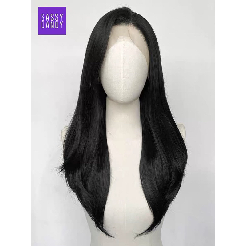 Tóc giả siêu da đầu dáng thẳng cúp 50cm