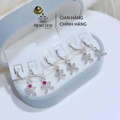 Bông Tai Bạc Nơ Nhỏ Cho Bé Minh Canh Jewelry