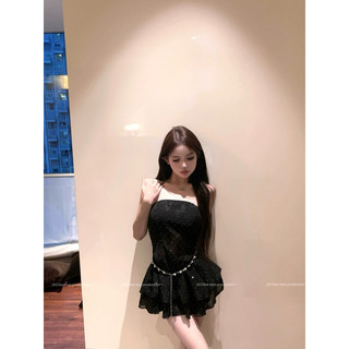 ĐẦM CÚP NGỰC NỮ BLING BLING KÈM ĐAI ULZZANG