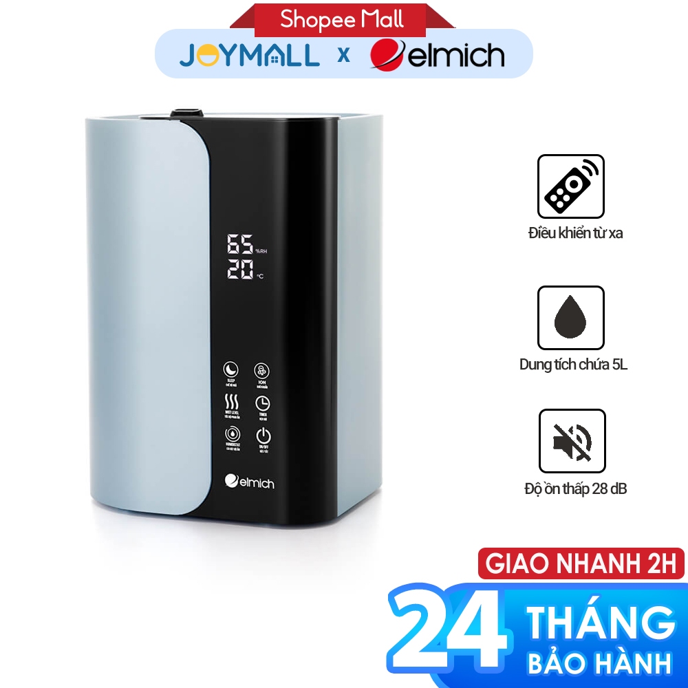 Máy tạo ẩm thông minh Elmich HE-8583, Hàng chính hãng, tạo không khí dễ chịu, cấp ẩm 4 mùa, độ ẩm từ