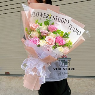  Thật 100% 🌺 Bó hoa mix nhiều loại bằng sáp tặng mẹ bạn gái các dịp sinh nhật kỉ niệm 14 02 8 2,...💐  Tặng kèm túi  