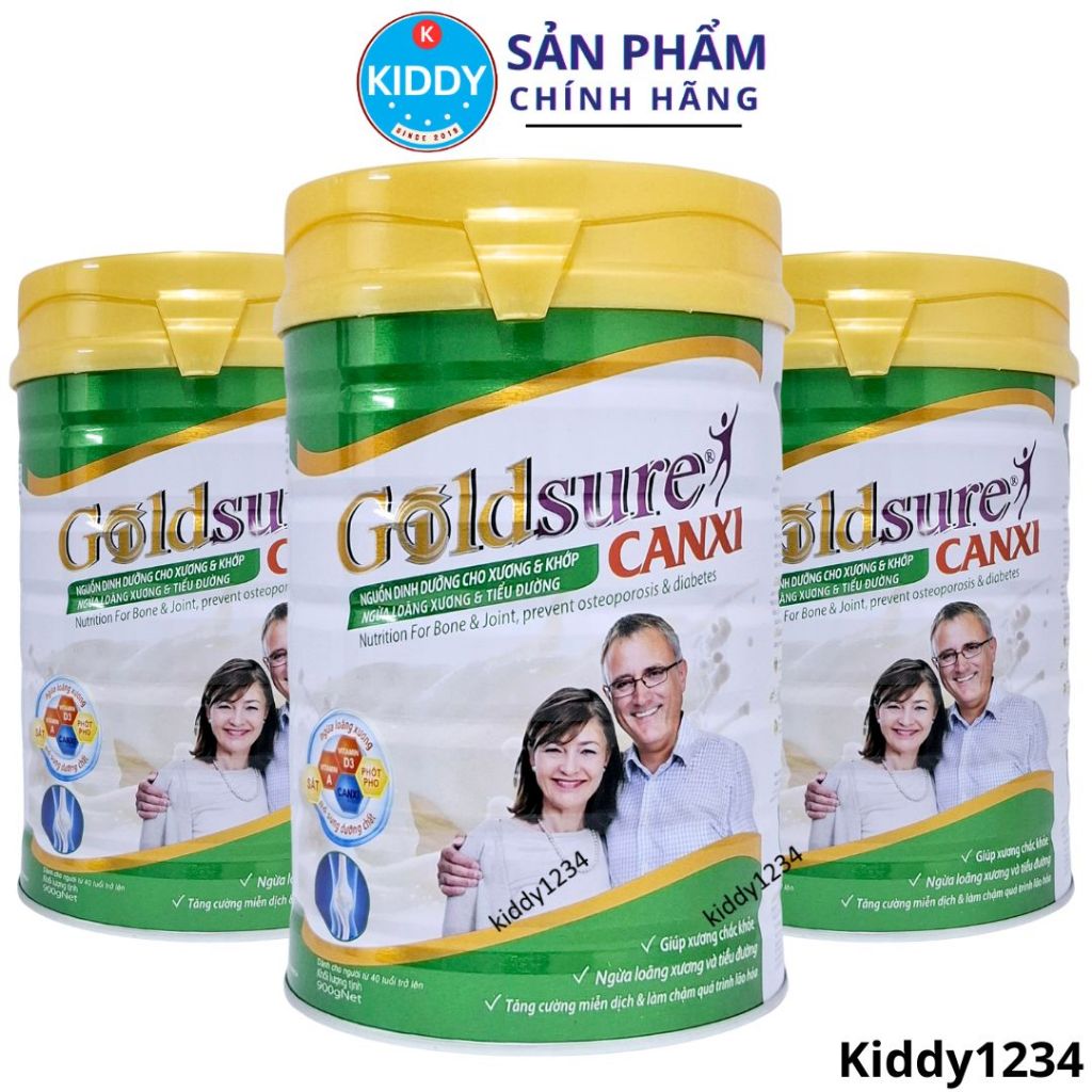  Sữa Canxi GOLDSURE CANXI NC 900G dành cho người già ngừa loãng xương tiểu đường 