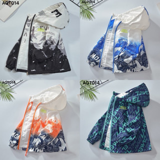Áo gió bé trai size đại 2 lớp dày dặn lót lưới mềm, Áo khoác cho bé trai chất gió mền mướt AGT014