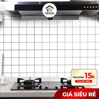 Giấy dán bếp chống dầu mỡ, chống nước Kẻ Ô Tráng Nhôm, decal chịu nhiệt, dán tủ, bàn 5mx60cm