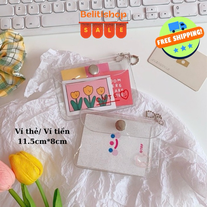 Ví Đựng Thẻ Trong Suốt/ Ví Tiền Nữ Cầm Tay mini Xinh Xắn Dễ Thương Cao Cấp [Bel27]