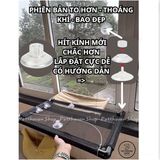 TO,RỘNG HƠN-Giường lưới tắm nắng hít kính có giác hút chân không gắn kính tiện lợi cho mèo