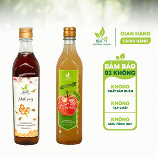 Combo giấm táo + mật ong 500ml Viethealthy