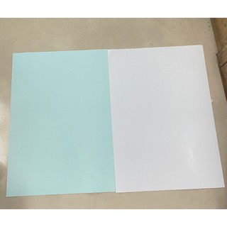 Giấy Decal đế xanh nhám khổ A4, giấy decal A4 đế xanh loại tốt - xấp 100 tờ
