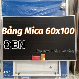 Bảng đen viết phấn 60 x 100cm viền nhôm - Có kẻ sọc ngang 5cm
