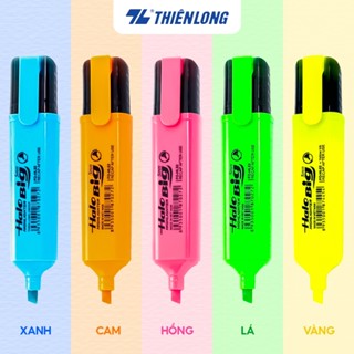 Combo Bút dạ quang Thiên Long,Màu dạ quang mạnh, không làm lem nét chữ của mực khi viết chồng lên