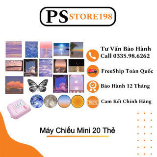 Máy Chiếu Mini - Đèn Chiếu Hoàng Hôn Trang Trí - 20 Thẻ  - Có Đèn Led Dùng Làm Đạo Cụ Chụp Ảnh