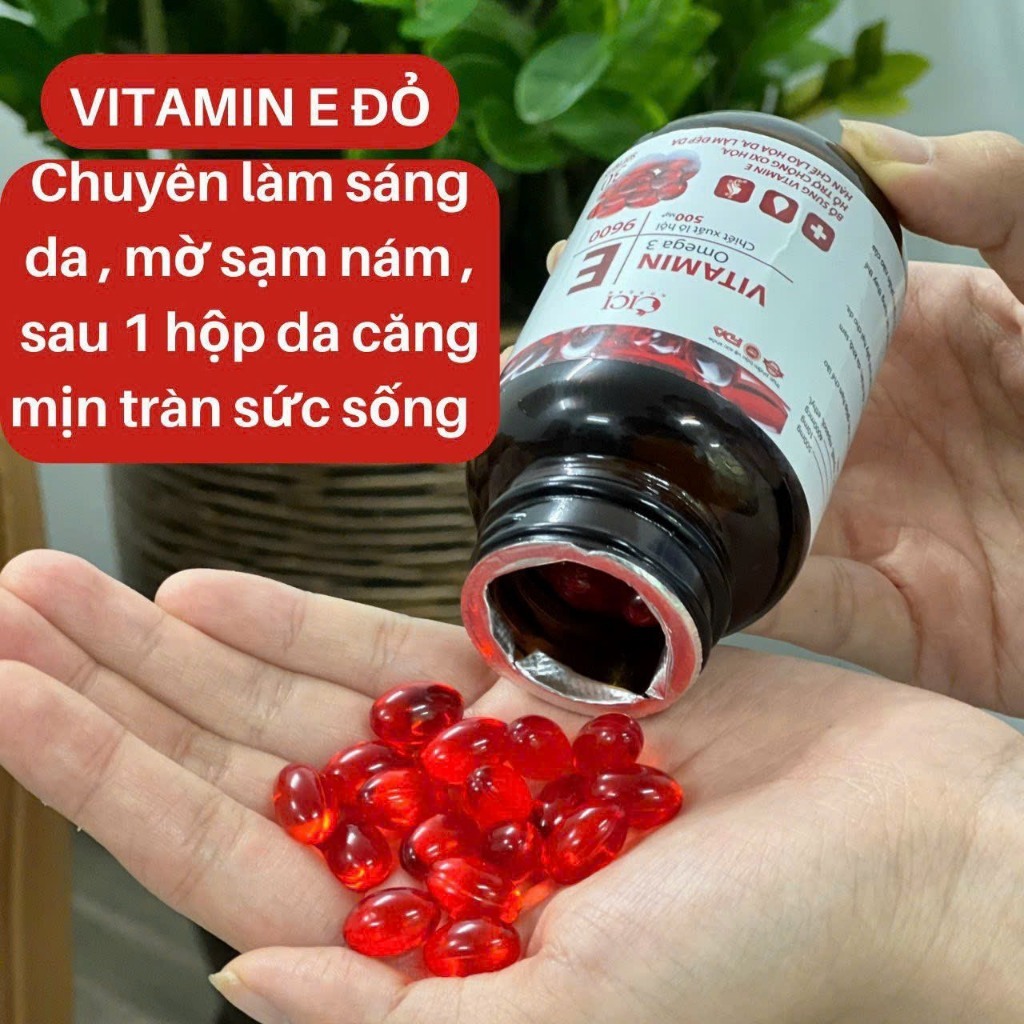 Combo Cải thiện nội tiết tố, đẹp da, mờ nám sạm, Sâm tố nữ và Vitamin E Đỏ (Liệu trình 1 tháng)