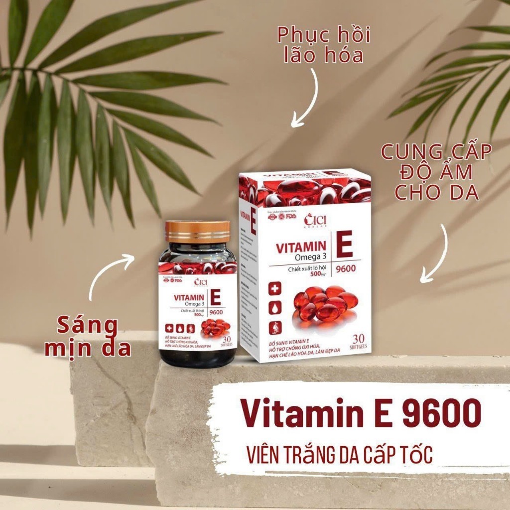 Combo Cải thiện nội tiết tố, đẹp da, mờ nám sạm, Sâm tố nữ và Vitamin E Đỏ (Liệu trình 1 tháng)