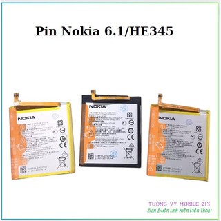 Pin nokia 6.1/he345,thay thế ,mới