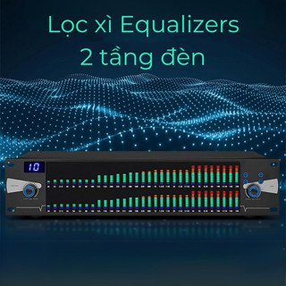 Lọc xì, lọc âm thanh nâng tiếng cao cấp Equalizer 2 tầng đèn - Cân chỉnh âm thanh mượt mà, trung thực, đèn LED đẹp
