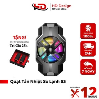 Quạt Tản Nhiệt Công Nghệ Sò Lạnh S3 - Quạt Tản Nhiệt Cho Điện Thoai - Làm Lạnh Cực Nhanh - Chính Hãng HD design