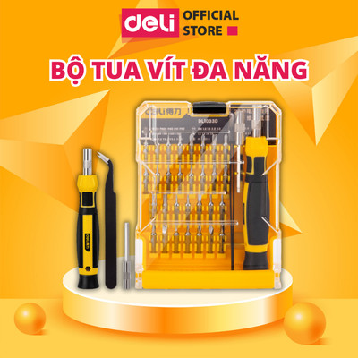 Bộ Tua Vít Sửa Chữa Đa Chức Năng Deli 30 Đầu Vít Cao Cấp Chất Liệu Siêu Bền Thiết Kế Gọn Nhẹ Tinh Tế