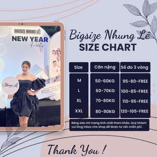 BIGSIZE Đầm tay phối kèm hoa D1076