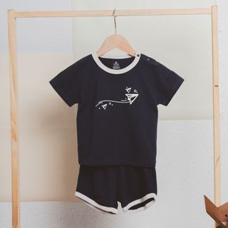 Bộ quần áo ngắn tay cài vai siro cho bé từ 6 tháng đến 5 tuổi - bu baby bsr130101