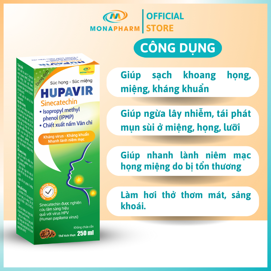 Combo bộ 3 chấm sùi mào gà TCA 80 Hupavir kèm súc họng và dung dịch vệ sinh Hupavir giảm sùi mào gà