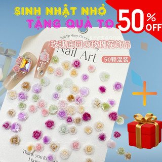 Hoa Gắn Móng Tết, Set Hoa Nhí 5 Cánh Mix Size - Hoa Gắn Nail Phụ Kiện Trang Trí Nail CHANH NAIL