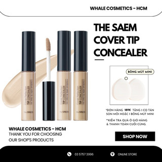 Kem che khuyết điểm The Saem Cover Perfection Tip Concealer