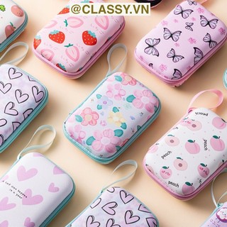 Túi Hộp hình vali đựng phụ kiện & dây cáp sạc 13.5 cm 3.2 CM in hình hoạt hình
