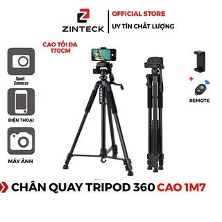 Chân quay máy ảnh điện thoại tripod 360° 💖 𝑭𝑹𝑬𝑬𝑺𝑯𝑰𝑷 💖 chân quay tripod hỗ trợ quay 360° - kích thước 60-170cm