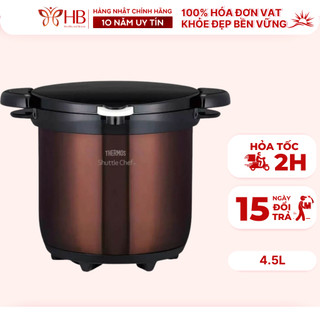 Nồi ủ Thermos 4,5L KGB-4500 Nhật Bản, giúp hầm, ủ nhừ món ăn, giữ nhiệt lâu, không bị mất chất, tiết kiệm thời gian nấu