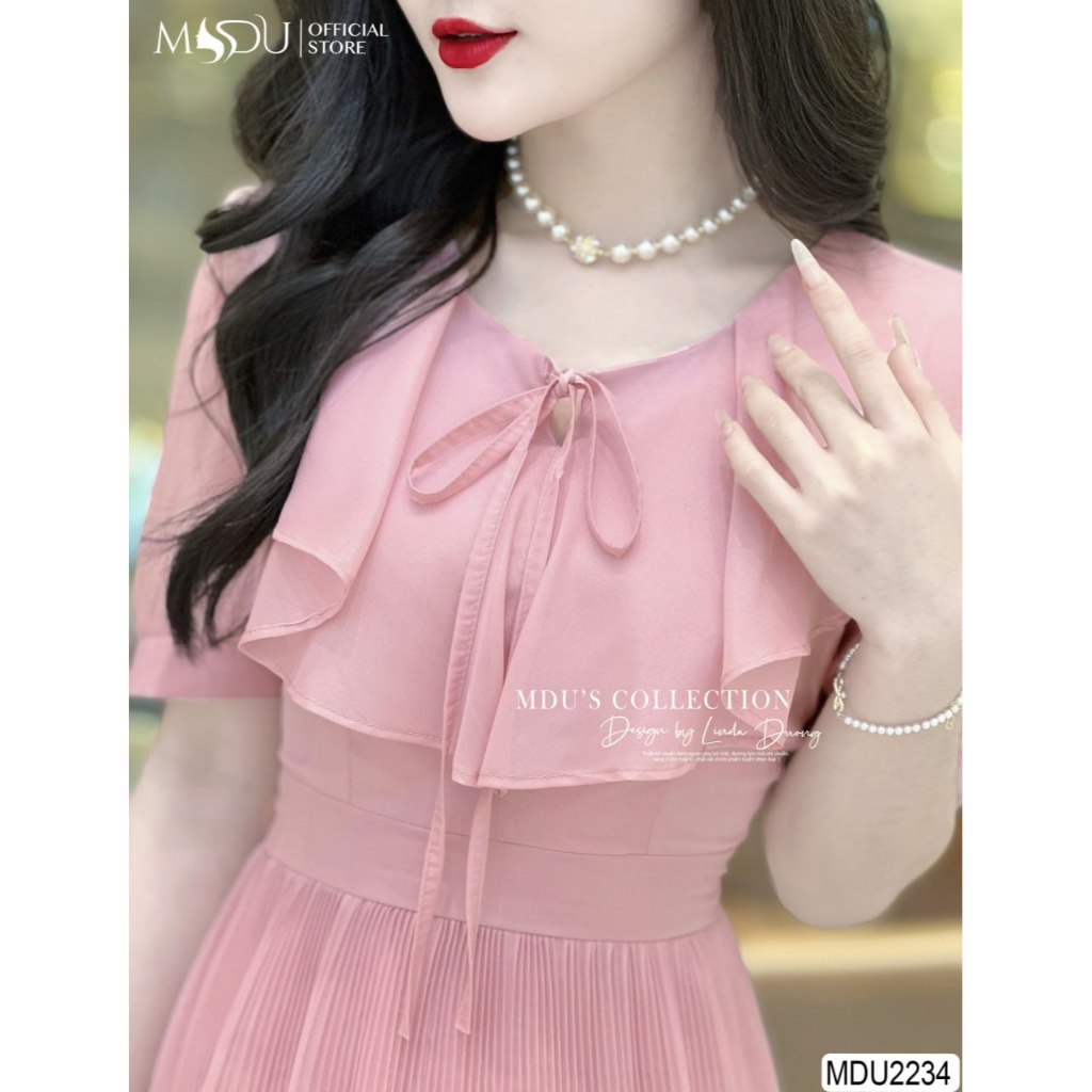 Váy Tơ Óng MDU2234 Gam Màu Hồng Pastel Thiết Kế Chiết Eo Và Dập Ly Từ MDU K64-D2-3 | BigBuy360 - bigbuy360.vn