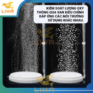 Đĩa sủi oxy nano yee siêu mịn - sủi oxy cho bể cá có sẵn van điều chỉnh lưu lượng cho bể cá