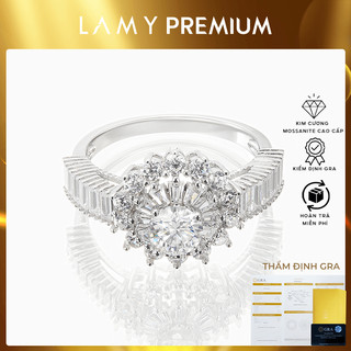 Nhẫn kim cương moissanite cde 5 ly kiểm định gra cdedr024 - hàng chính hãng đã kiểm định