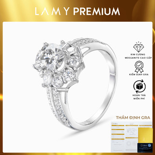 Nhẫn kim cương moissanite cde 7 ly kiểm định gra cdedr027 - hàng chính hãng đã kiểm định
