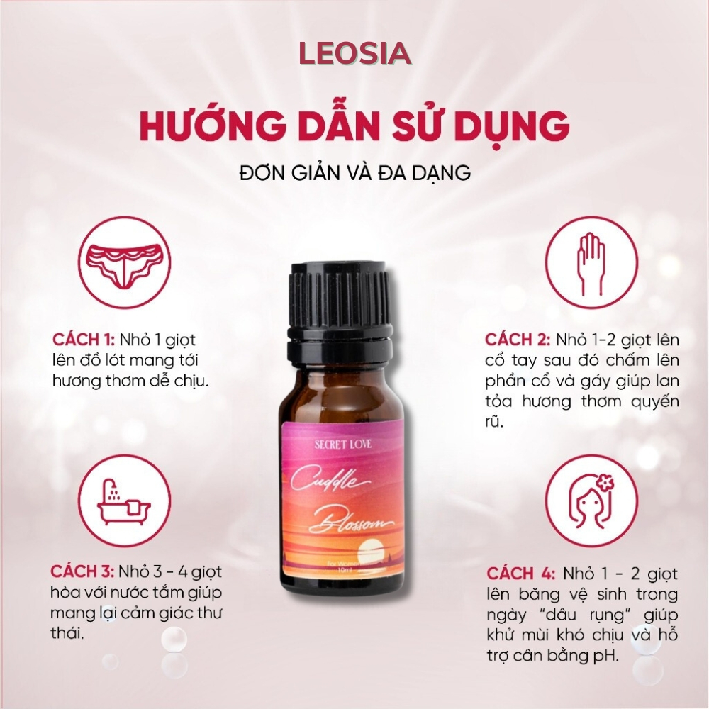 Nước hoa vùng kín Cuddle Blossom LEOSIA cao cấp thơm lâu 10ml