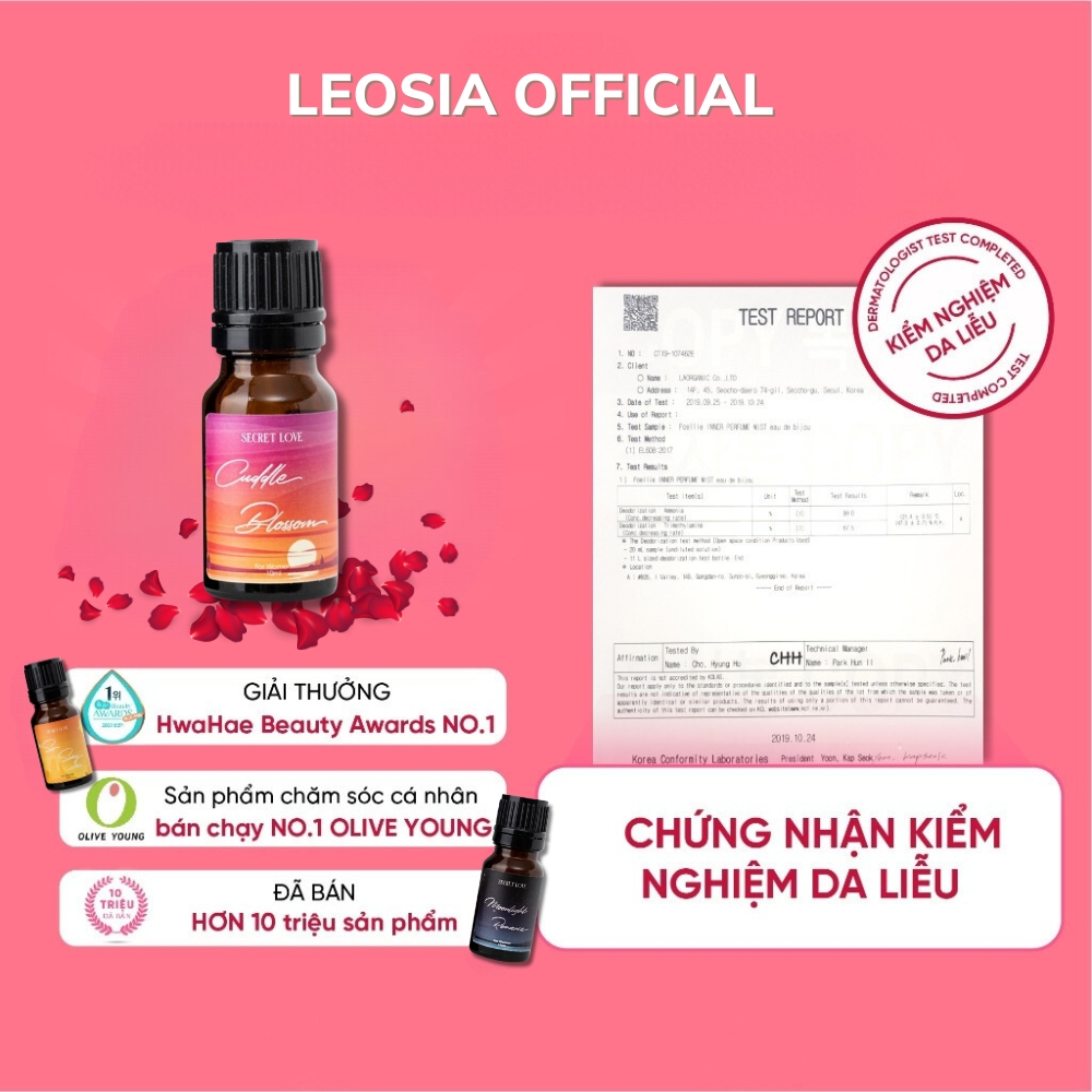 Nước hoa vùng kín Cuddle Blossom LEOSIA cao cấp thơm lâu 10ml