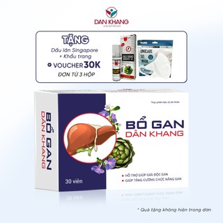 Viên Uống Giải Độc, Tăng Cường Chức Năng Gan Bổ Gan Dân Khang Hộp 3 vỉ x 10 viên