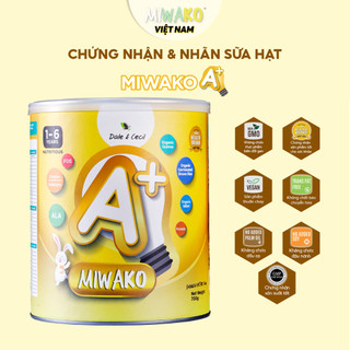 Sữa Công Thức Hạt Thực Vật Hữu Cơ Miwako A+ Vị Vani Hộp 700g