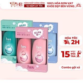 Bộ dầu gội đầu HS Nhật Bản cho tóc hư tổn và ngừa gàu, cặp gội xả H&S cho tóc gàu ngứa (mẫu mới)