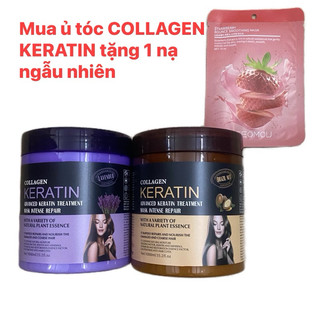 Kem ủ tóc cao cấp KERATIN COLLAGEN hũ lớn 1000ml dưỡng tóc hư tổn giúp tóc mềm mượt, phục hồi tóc khô uốn
