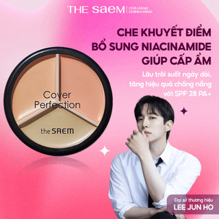 [the SAEM official] Kem che khuyết điểm triệt sắc hỗ trợ che phủ hoàn hảo the SAEM Cover Perfection Triple Pot Concealer